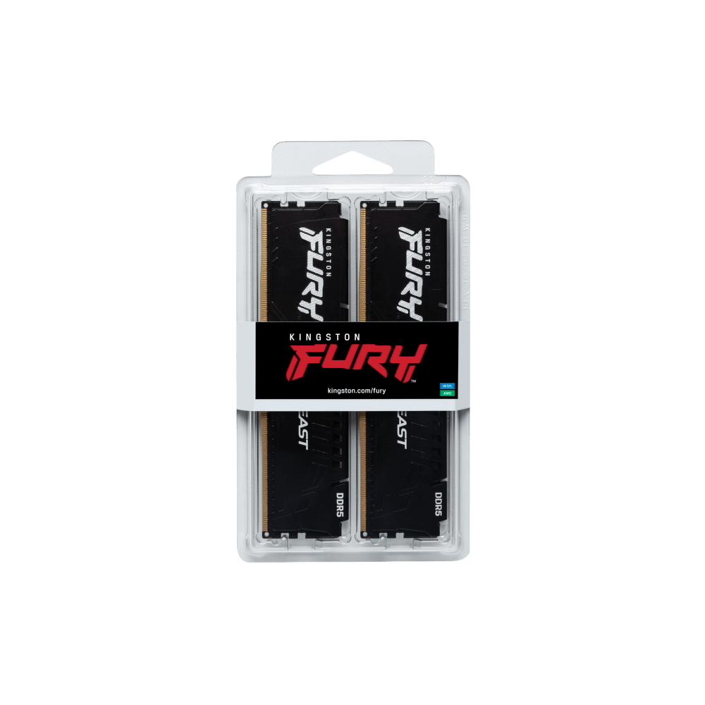 Kingston Fury Beast 16GB (8GBx2) DDR5 5200MHz Desktop Memory - Vektra Computers LLC Kingston Fury Beast 16GB (8GBx2) DDR5 5200MHz Desktop Memory - Vektra Computers LLC